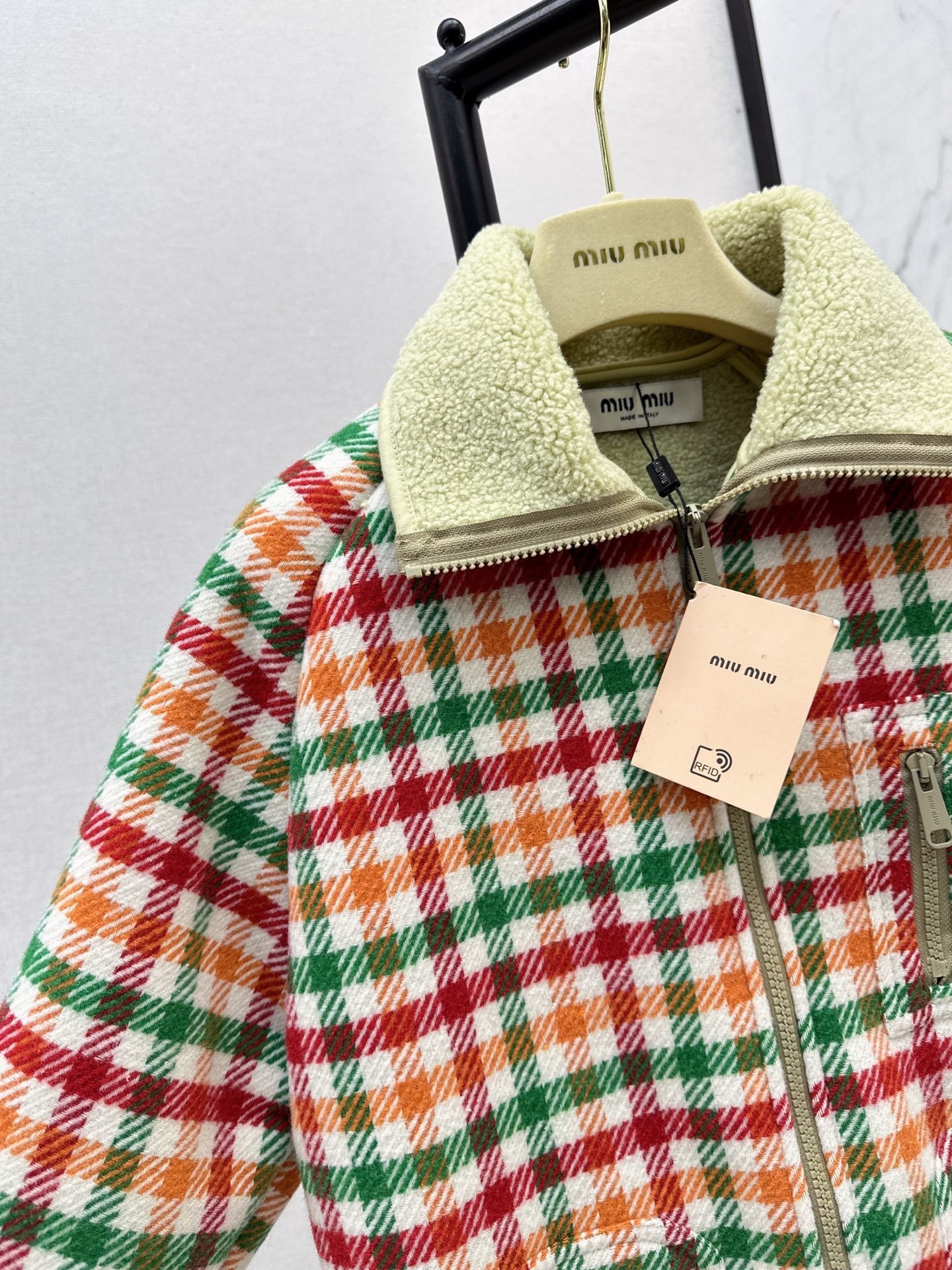 Miu NEW plaid coat
