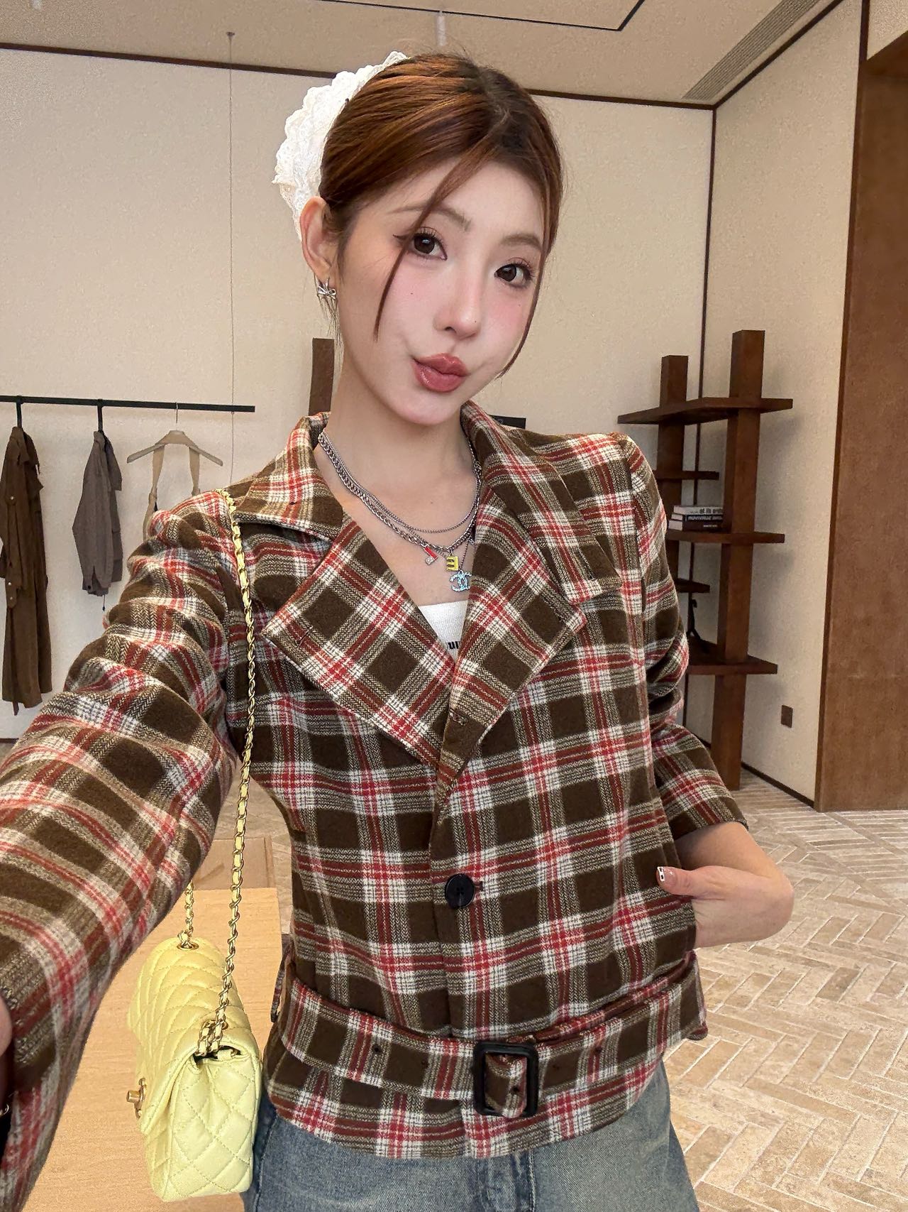 Saint NEW plaid coat