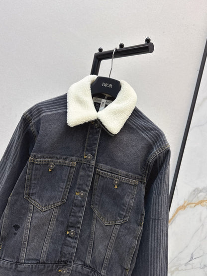 CD NEW lapel denim jacket