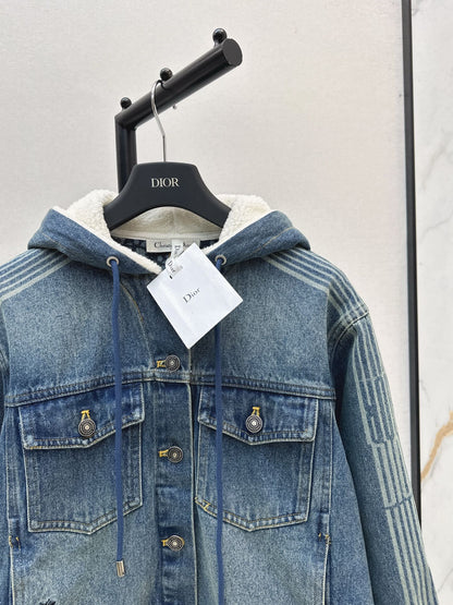 CD NEW hooded denim jacket