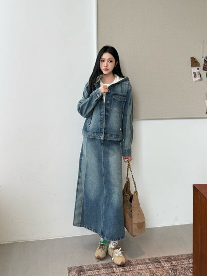 CD NEW hooded denim jacket