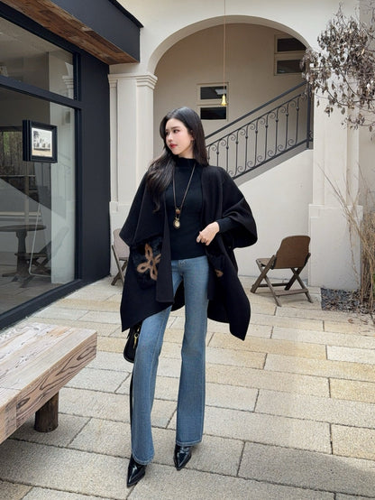 Loro NEW wool cape coat