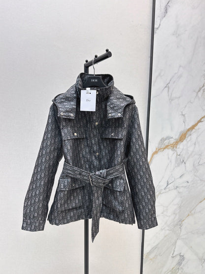 CD NEW Hooded mid-length jacket