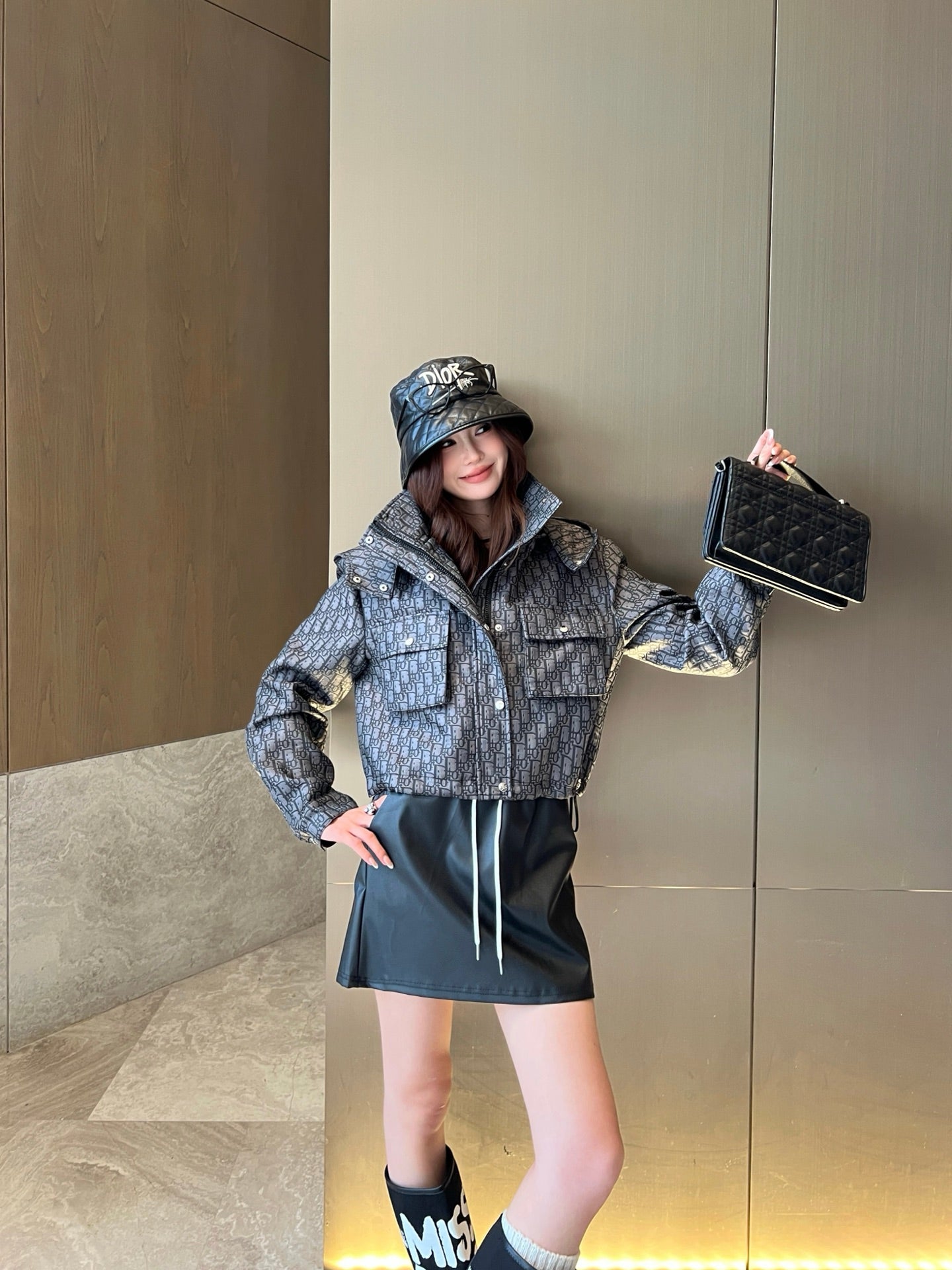 CD NEW Hooded cropped jacket