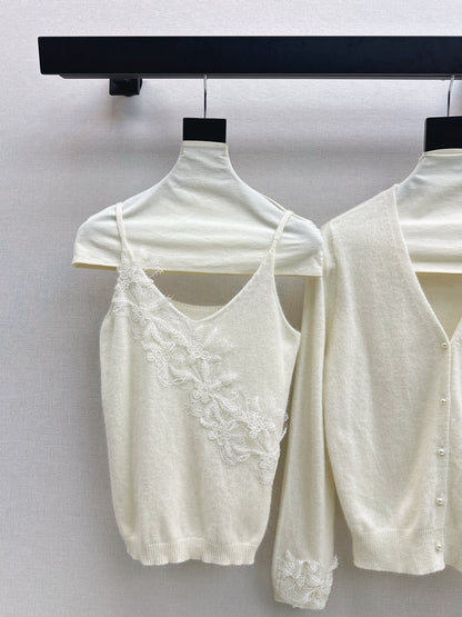 Chan NEW Lace knit suit