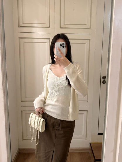 Chan NEW Lace knit suit