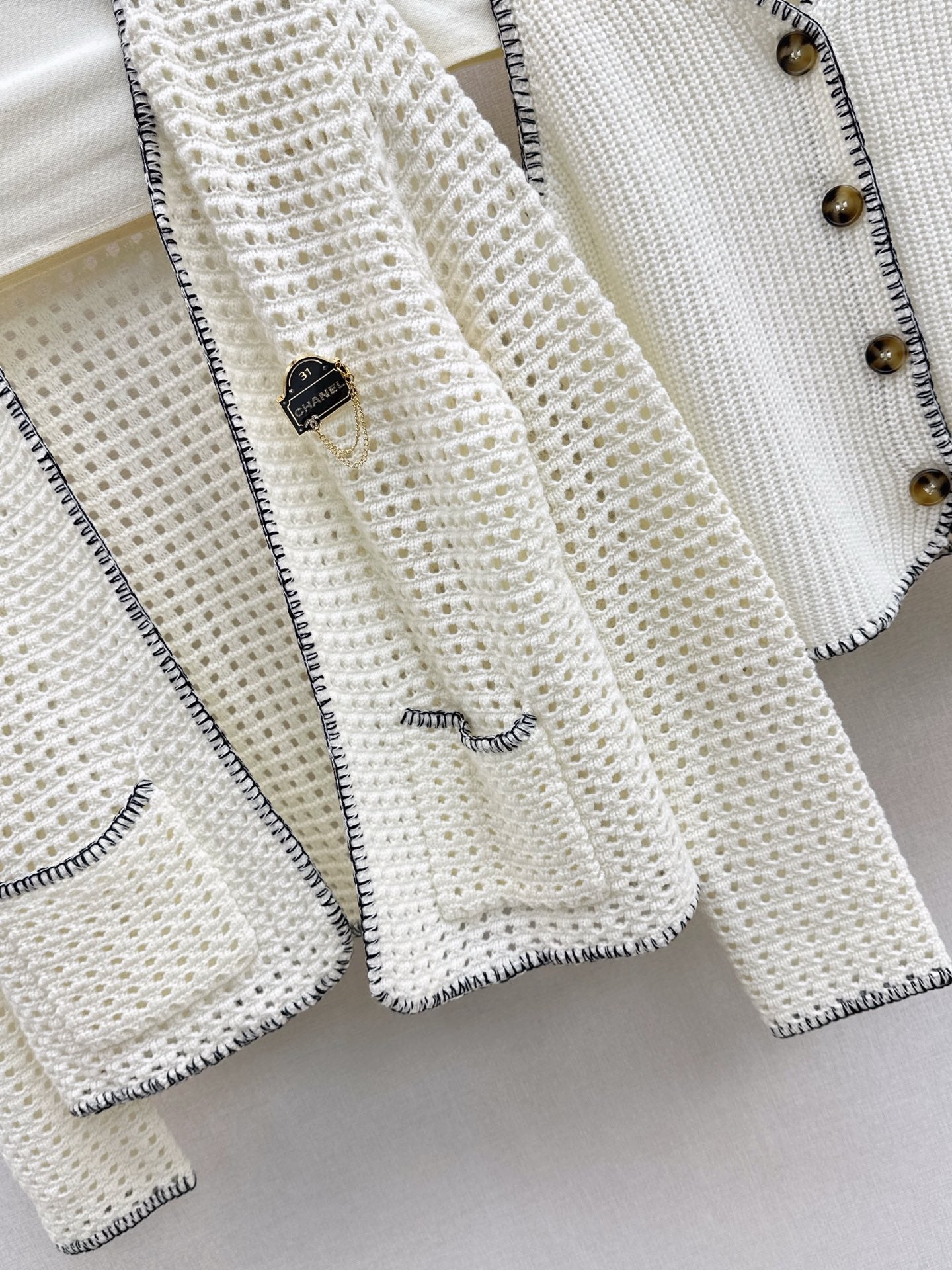 Chan NEW Hollow knit suit