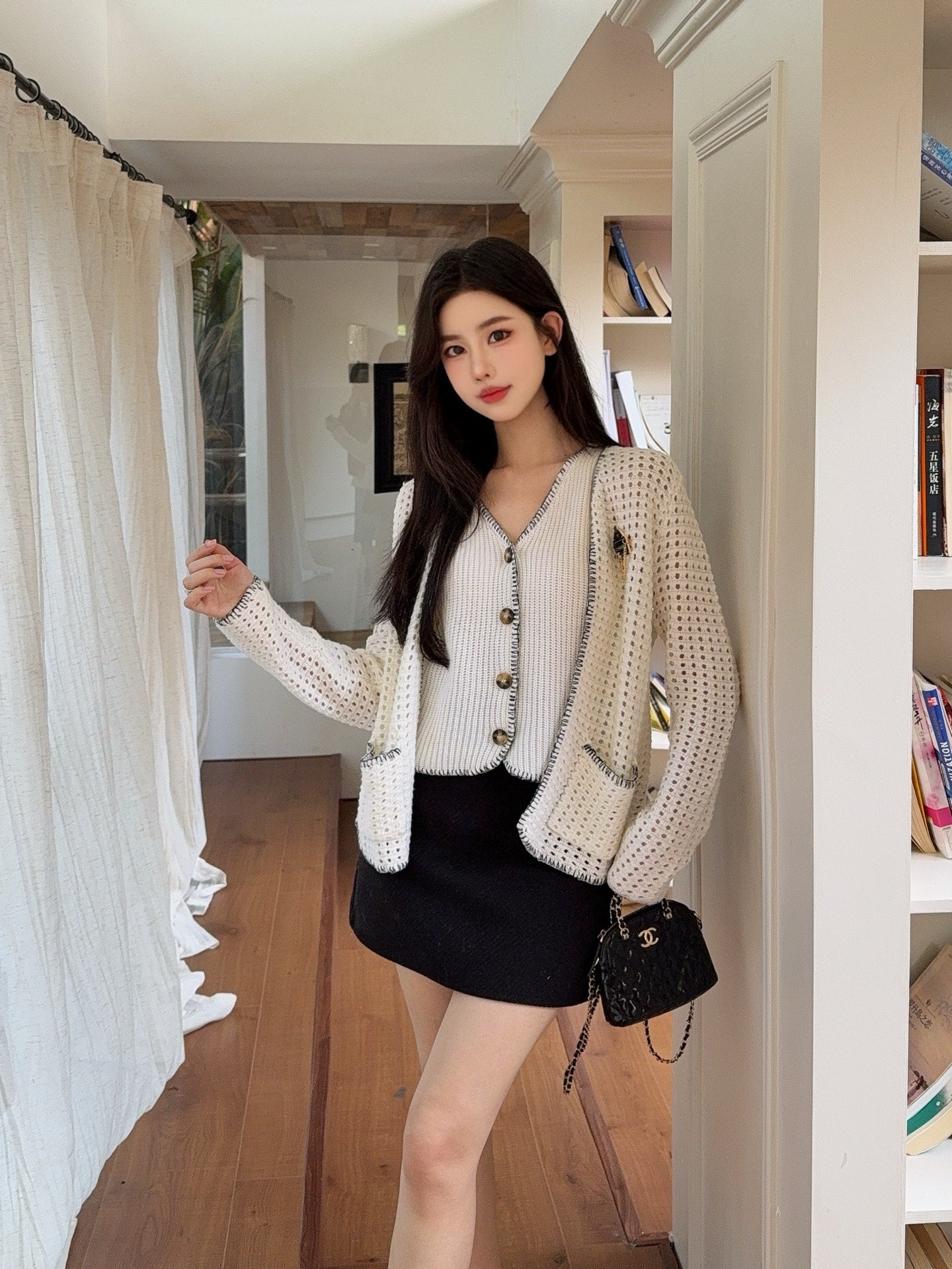 Chan NEW Hollow knit suit