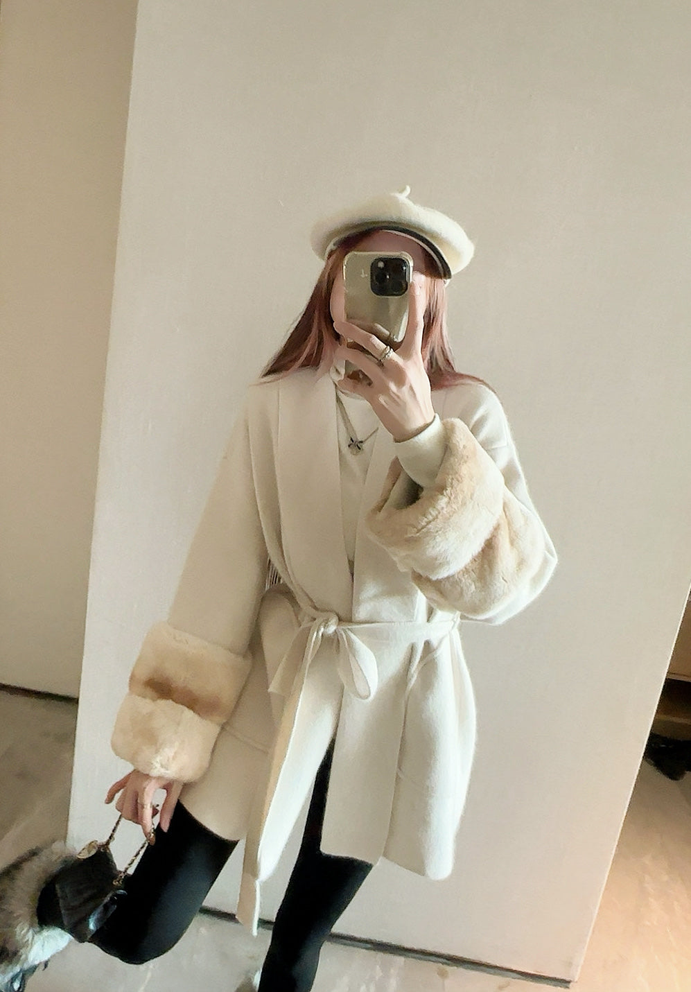 Fend NEW rabbit fur coat