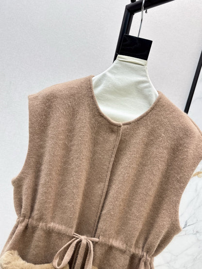 Fend NEW rabbit fur long coat