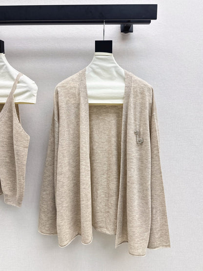 Chan NEW Knitted vest cardigan