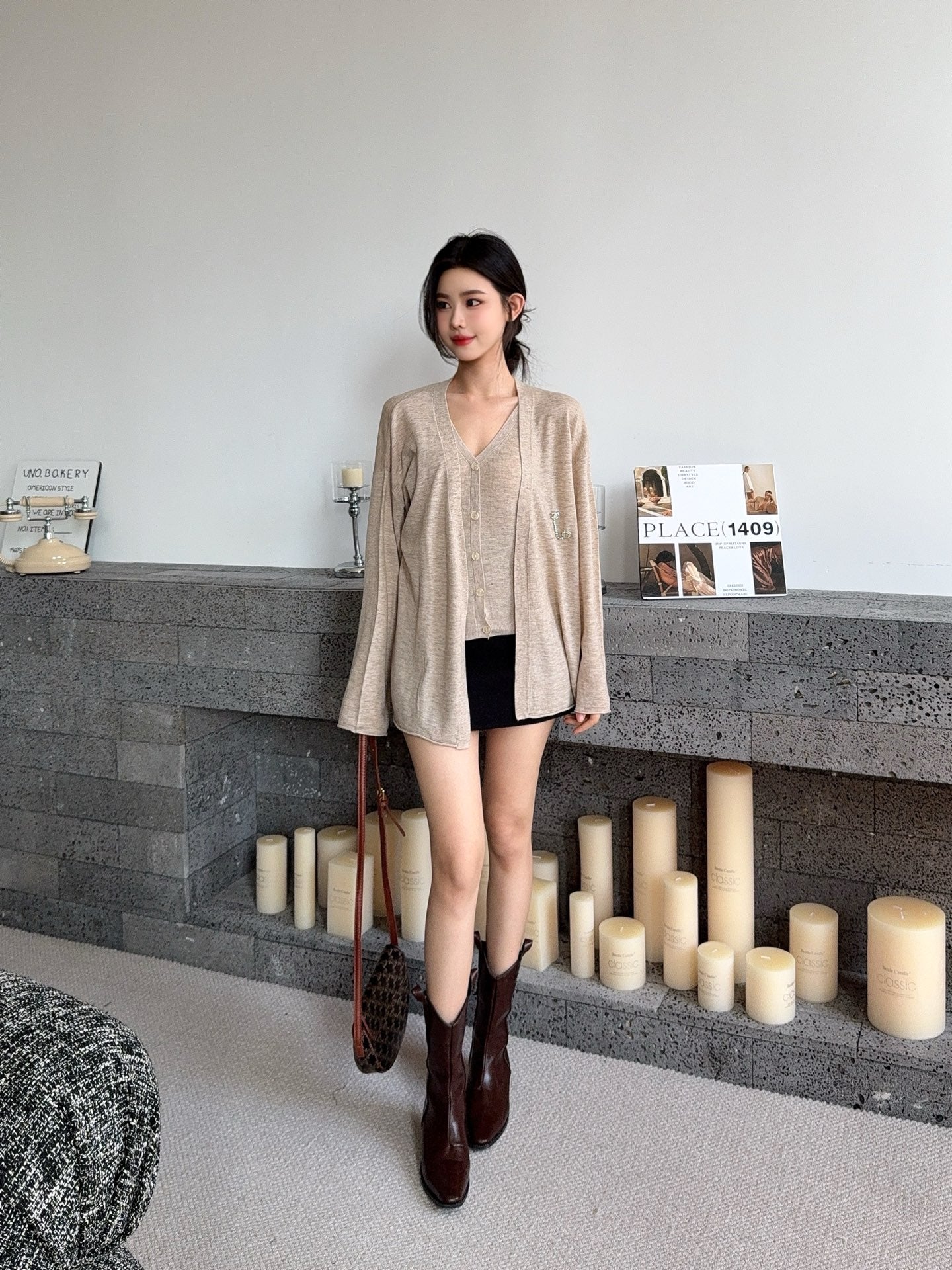 Chan NEW Knitted vest cardigan