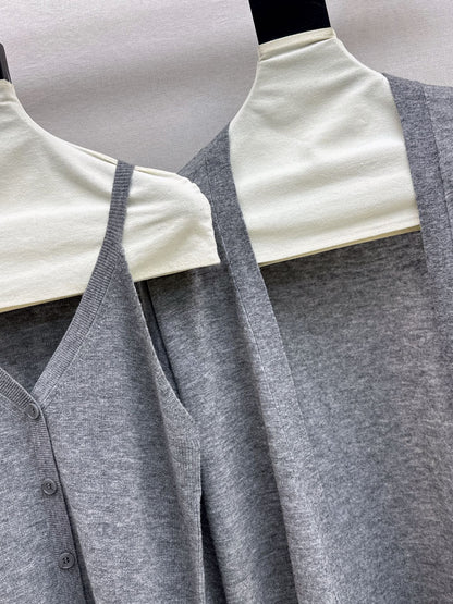 Chan NEW Knitted vest cardigan