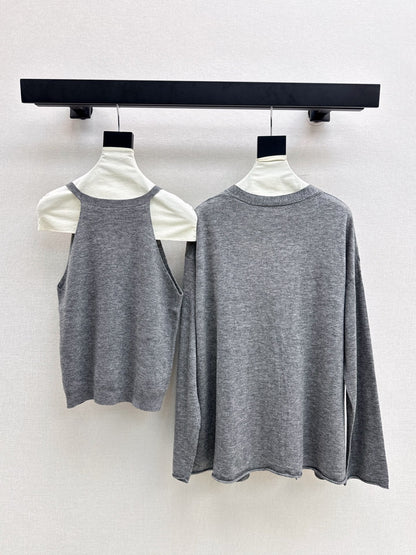 Chan NEW Knitted vest cardigan