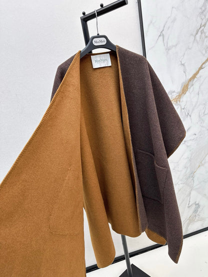Max NEW wool cape coat