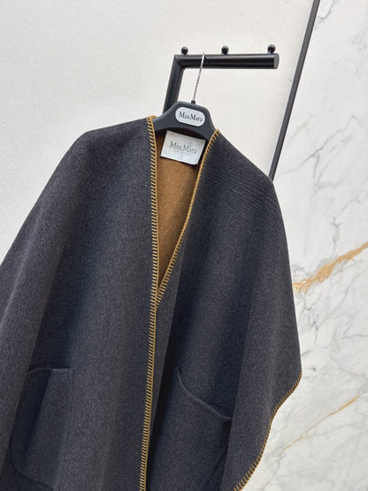 Max NEW wool cape coat