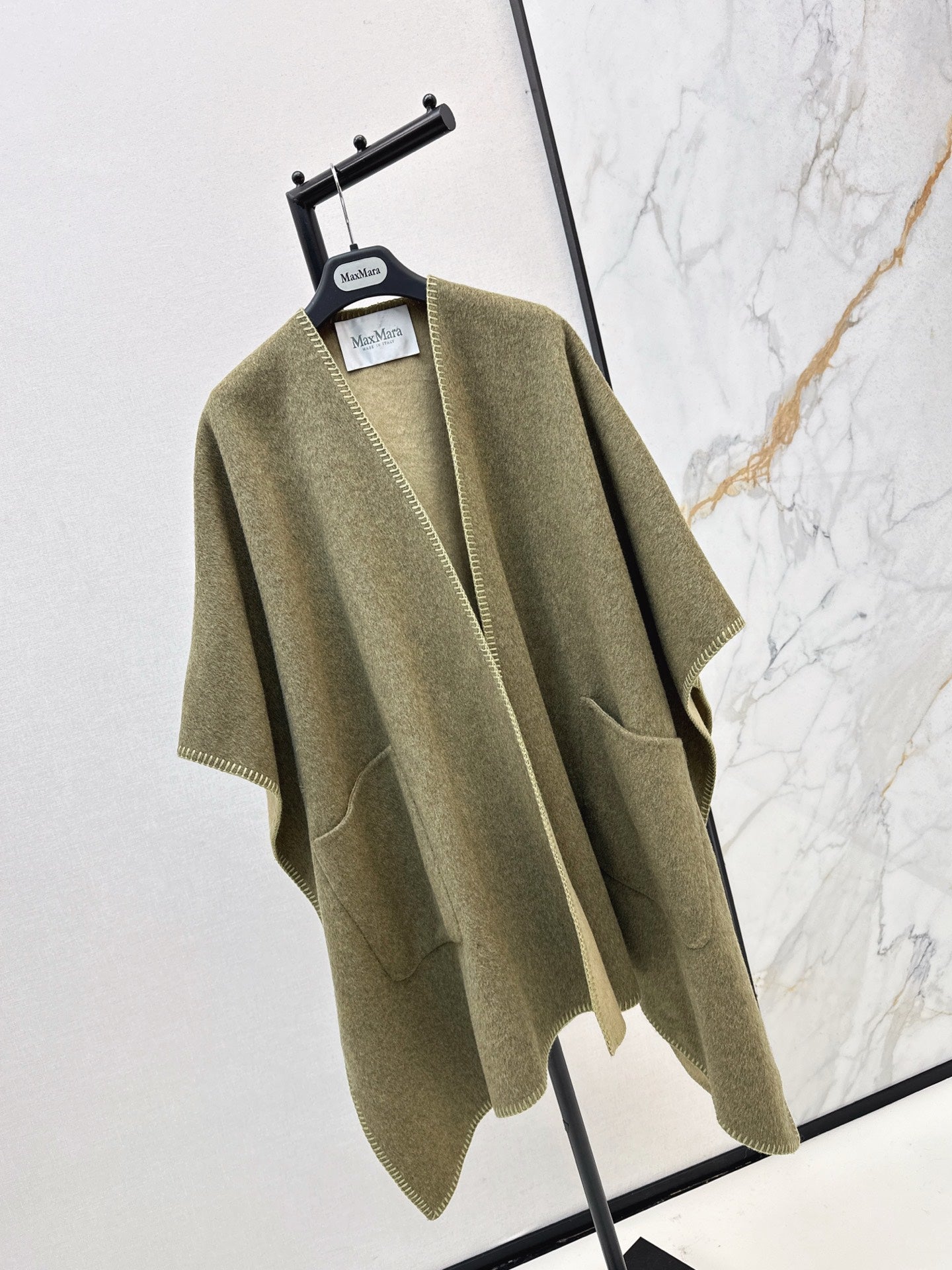 Max NEW wool cape coat