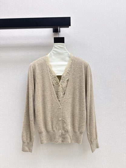 Es NEW Lace wool cardigan