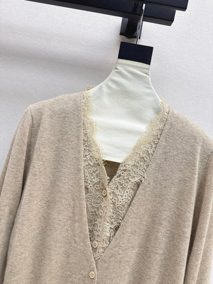 Es NEW Lace wool cardigan