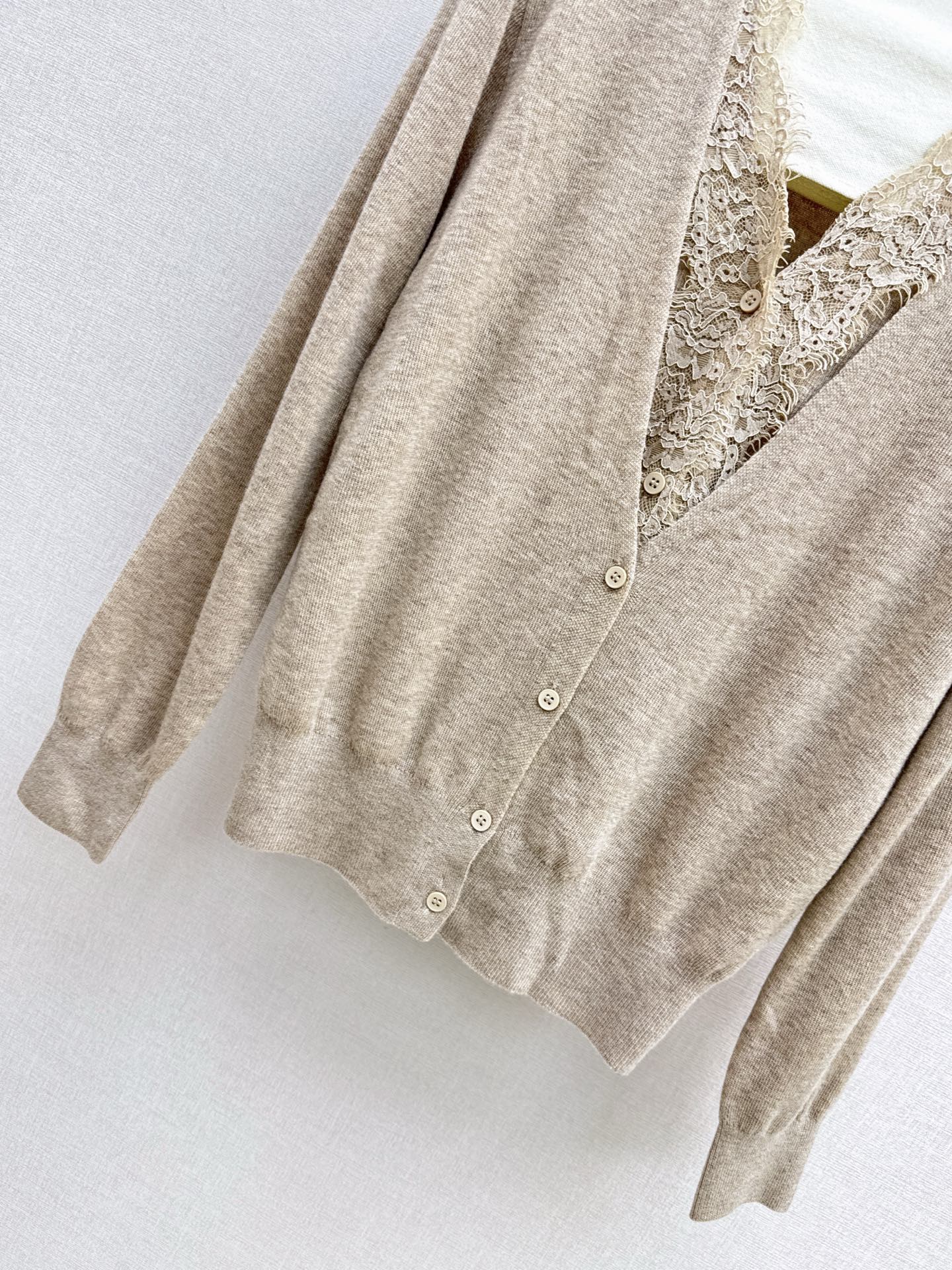 Es NEW Lace wool cardigan
