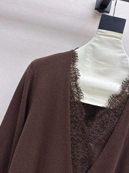 Es NEW Lace wool cardigan