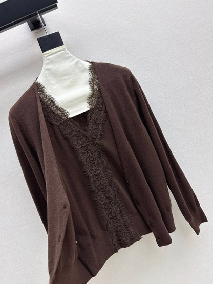 Es NEW Lace wool cardigan