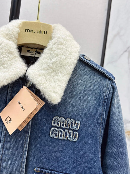 Miu NEW Denim padded jacket