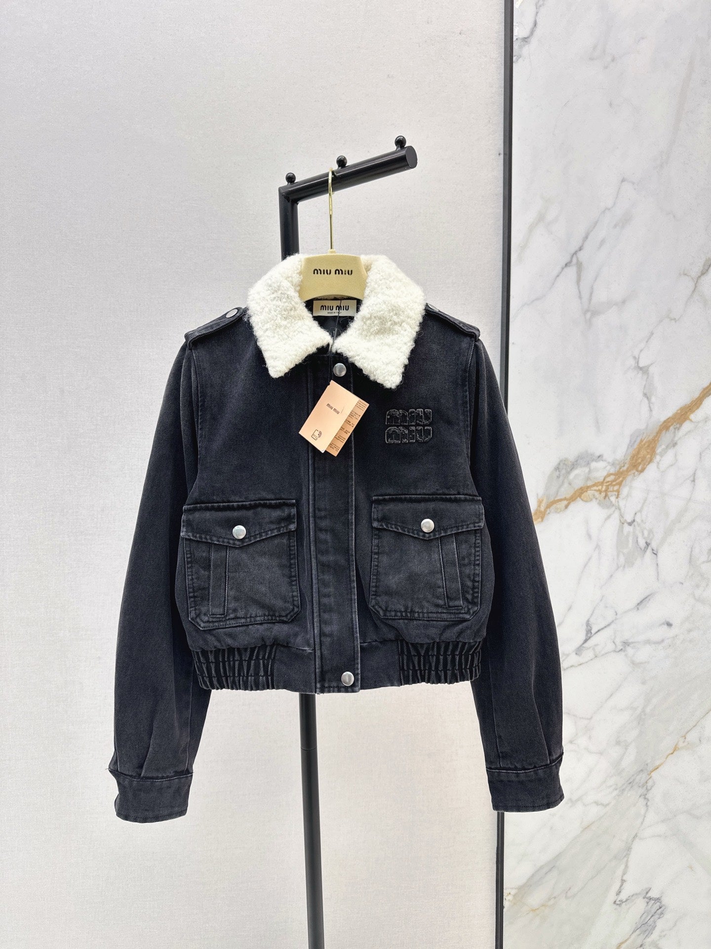 Miu NEW Denim padded jacket