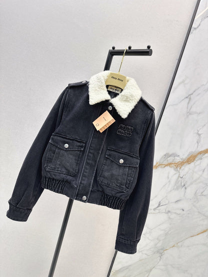 Miu NEW Denim padded jacket