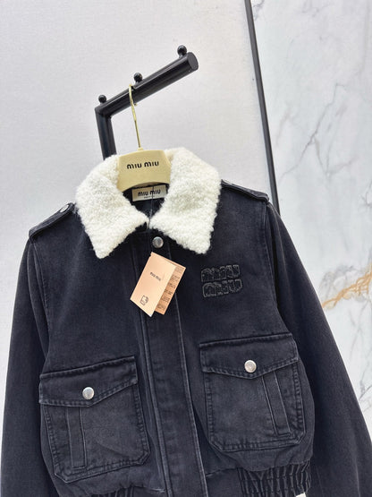 Miu NEW Denim padded jacket