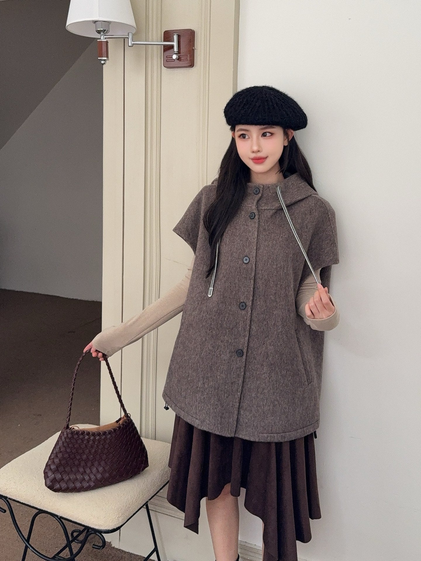 Brune NEW Hooded wool vest