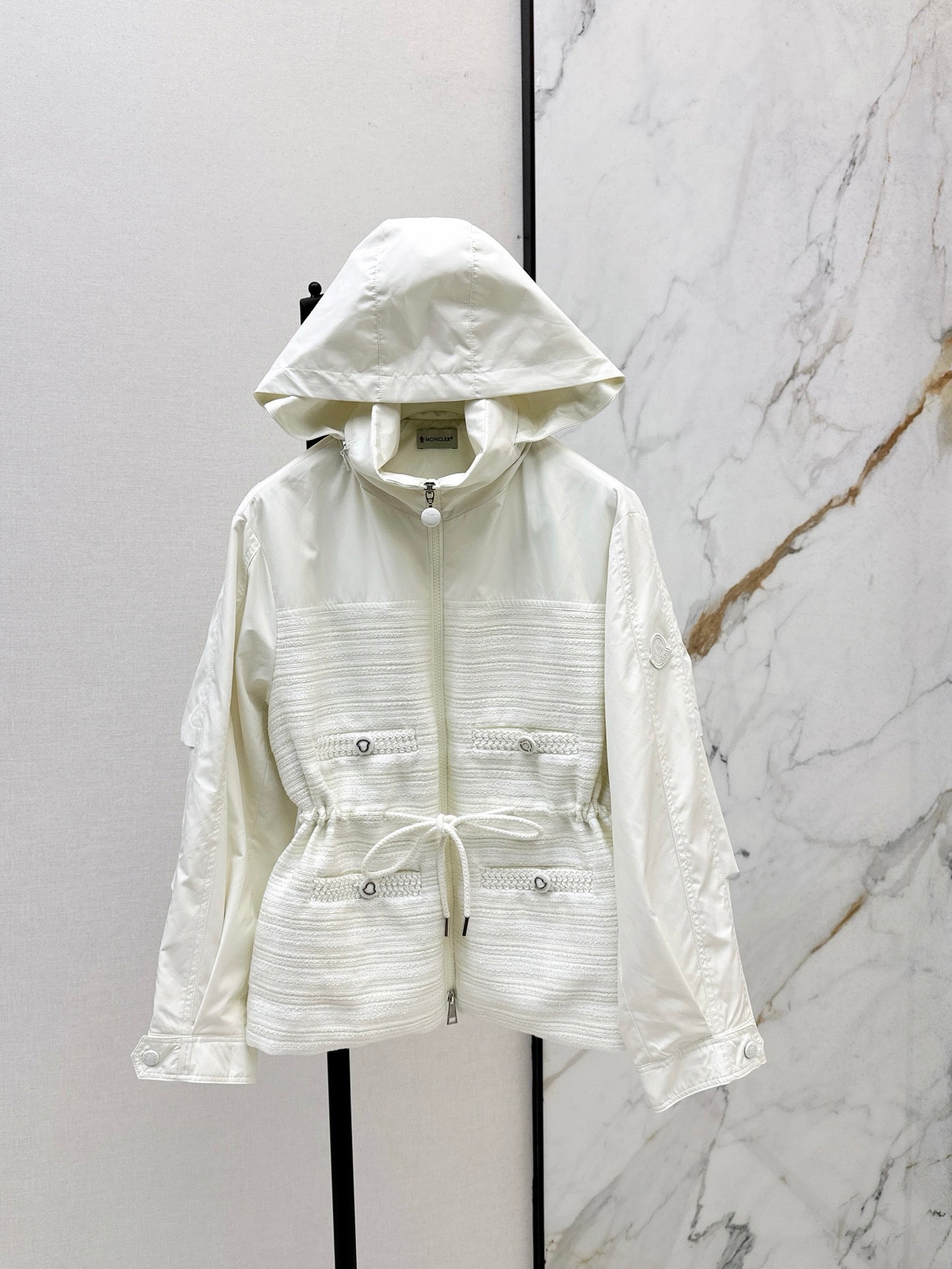 Monc NEW waisted hooded jacket