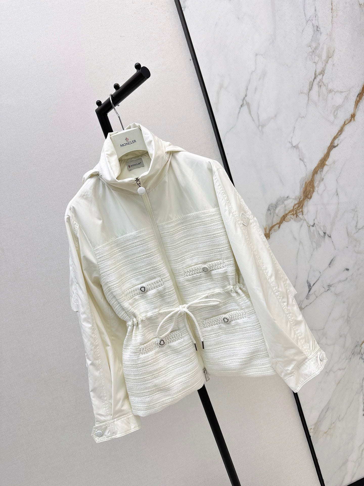 Monc NEW waisted hooded jacket