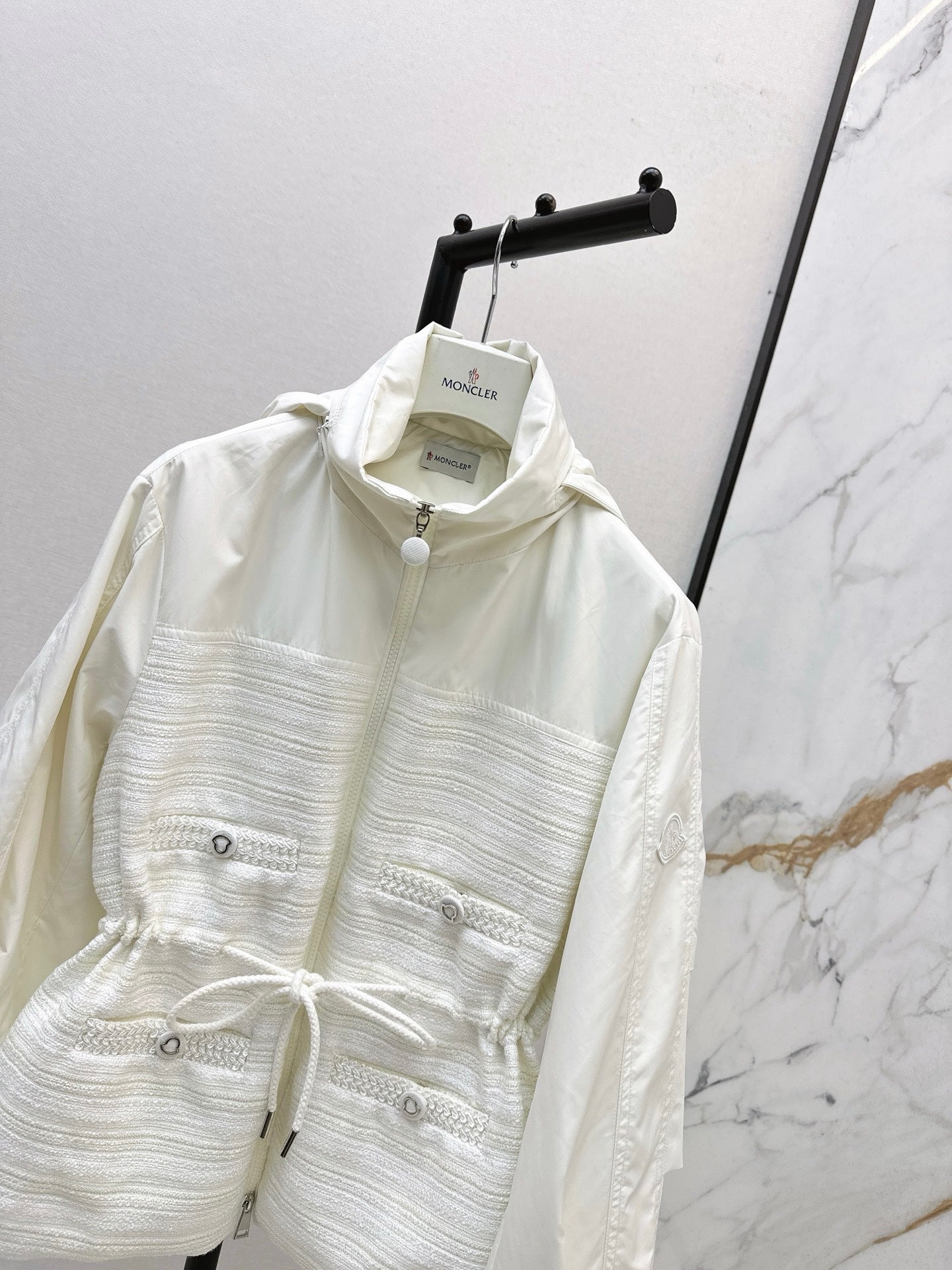 Monc NEW waisted hooded jacket