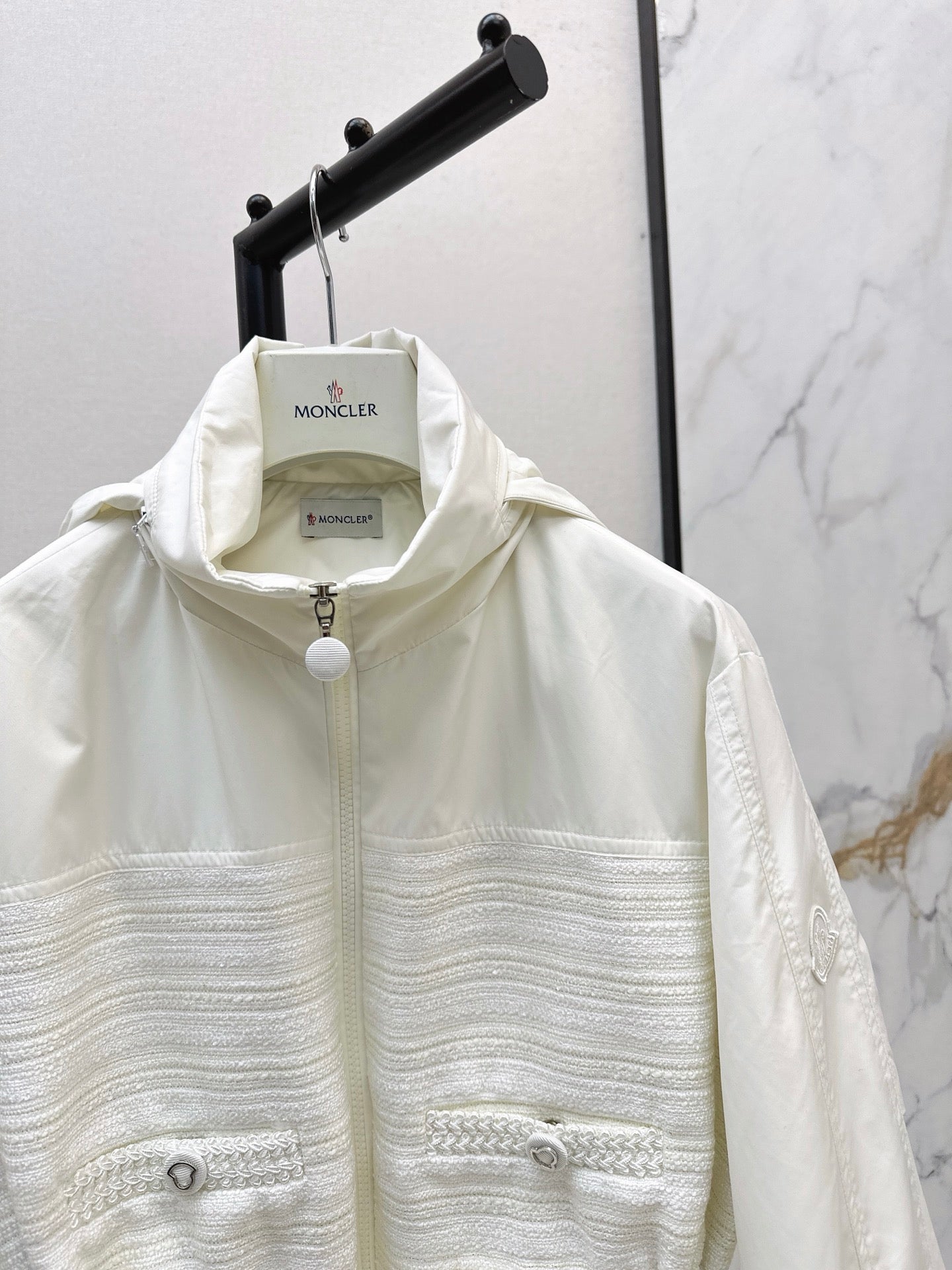 Monc NEW waisted hooded jacket