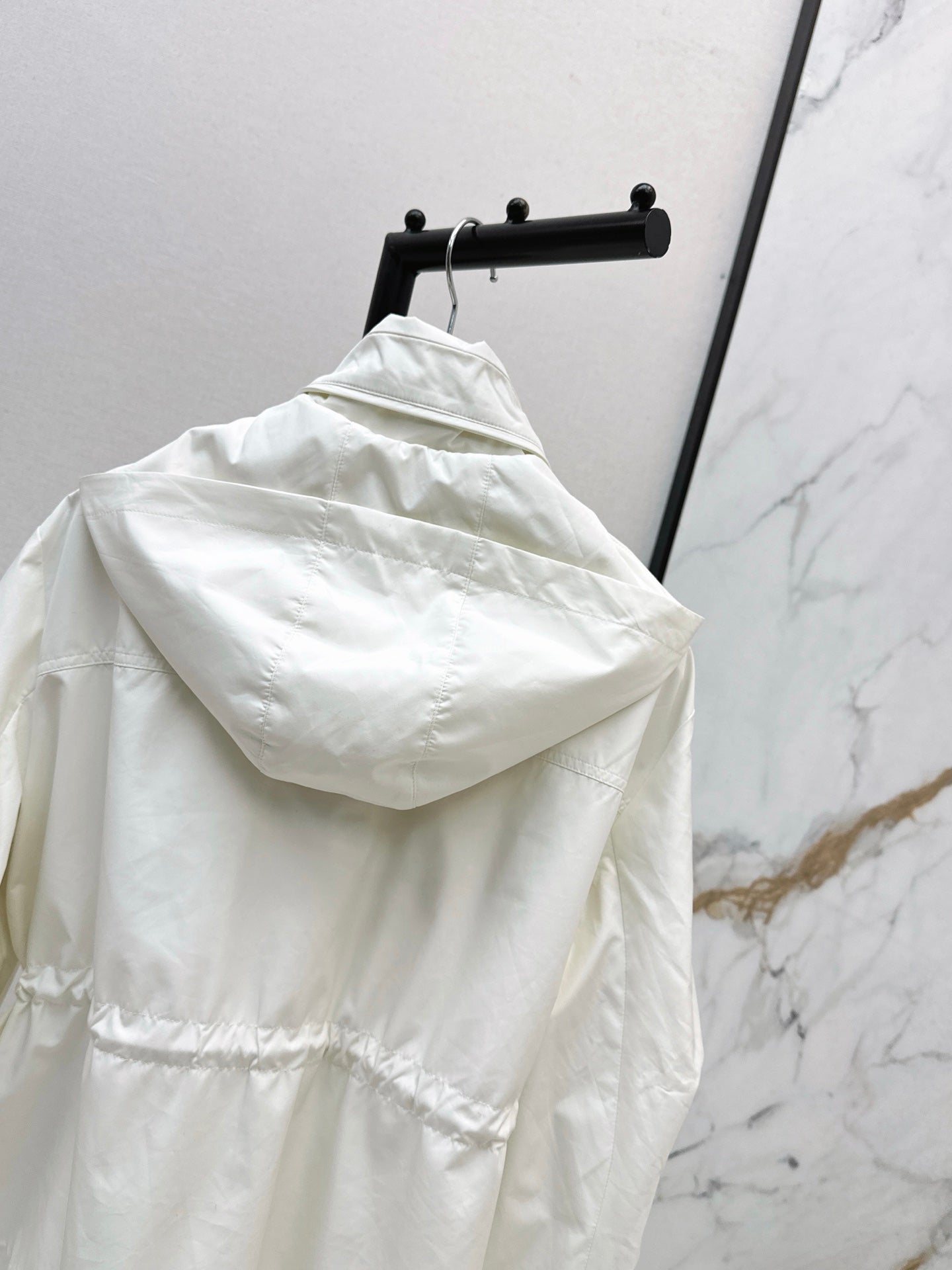 Monc NEW waisted hooded jacket