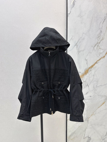 Monc NEW waisted hooded jacket
