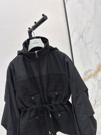 Monc NEW waisted hooded jacket