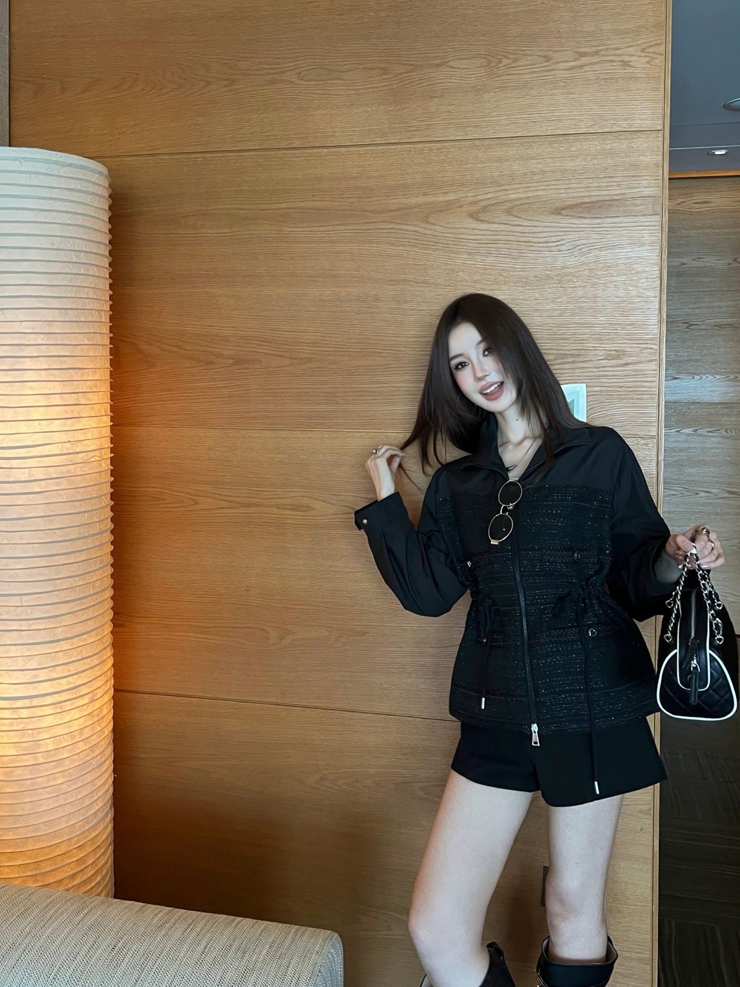 Monc NEW waisted hooded jacket