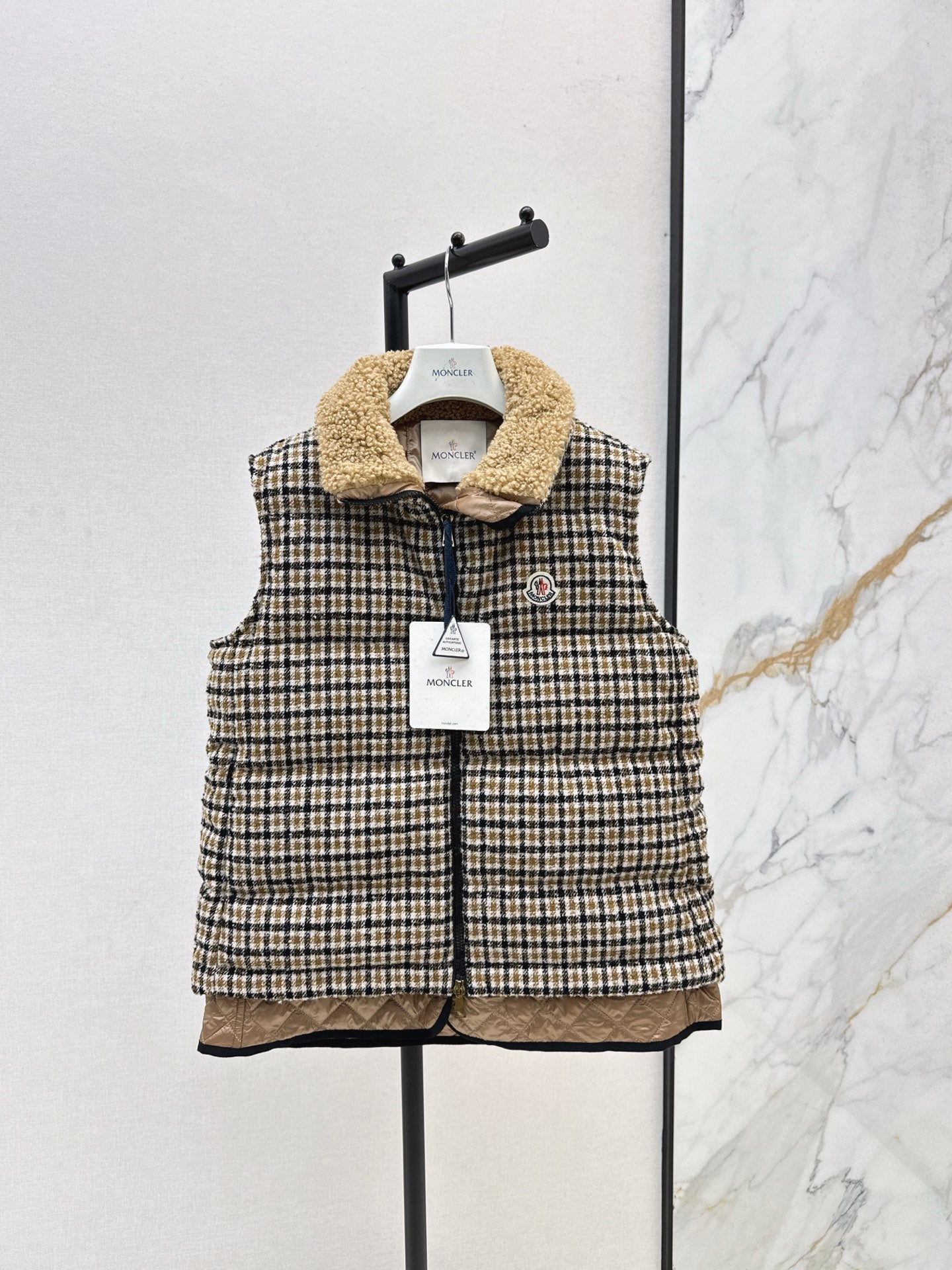 Monc NEW Houndstooth down vest