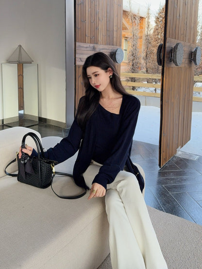 Miu NEW Knitted cardigan vest set