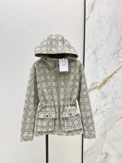 CD NEW Hooded plaid jacket