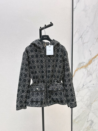 CD NEW Hooded plaid jacket