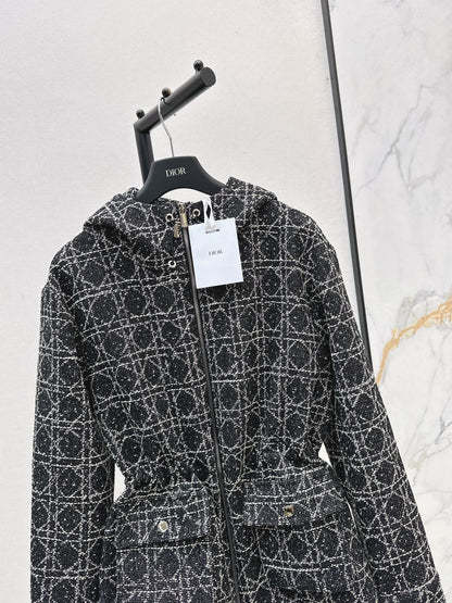 CD NEW Hooded plaid jacket