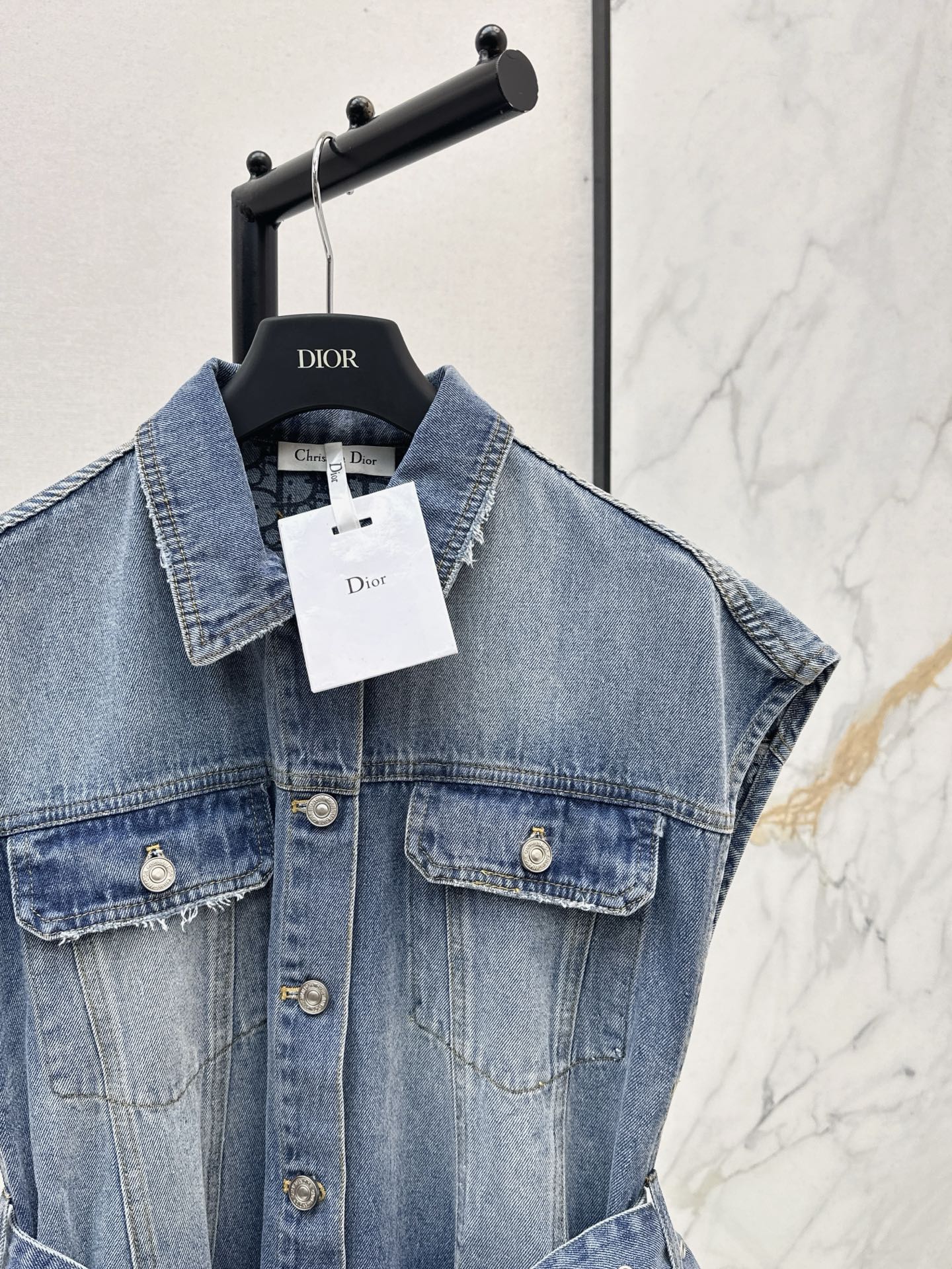 CD NEW sleeveless denim dress