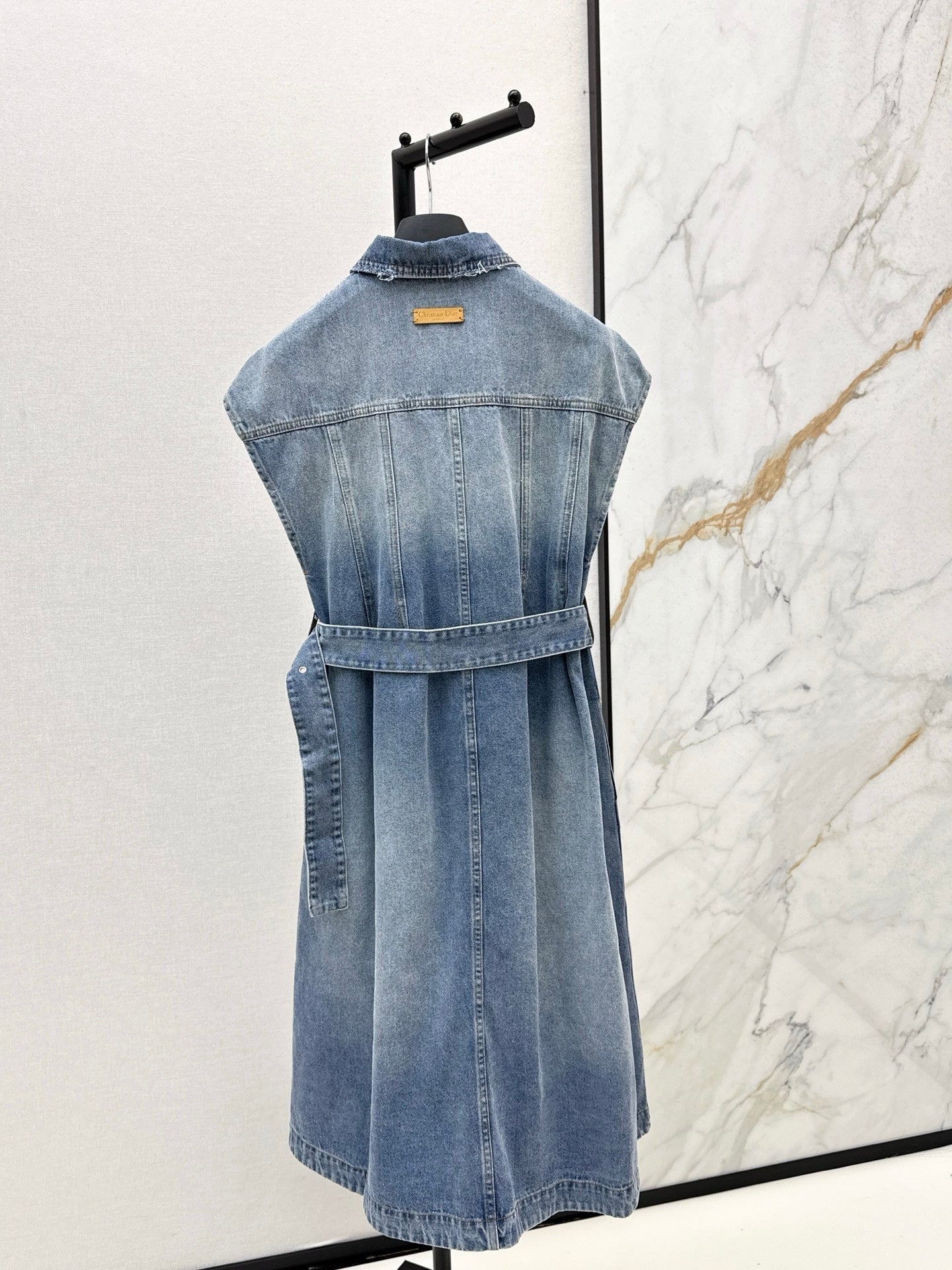 CD NEW sleeveless denim dress