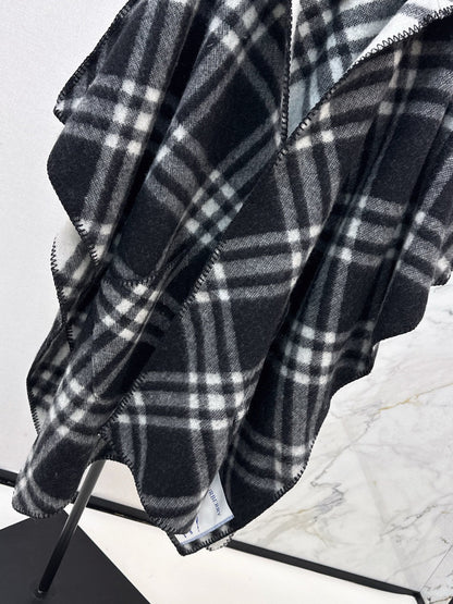 Bur NEW Cashmere hooded cape