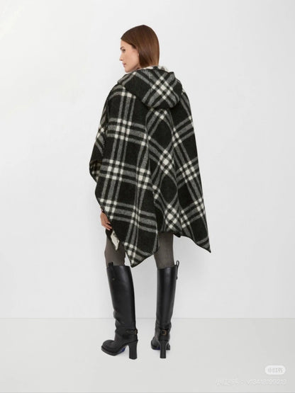 Bur NEW Cashmere hooded cape