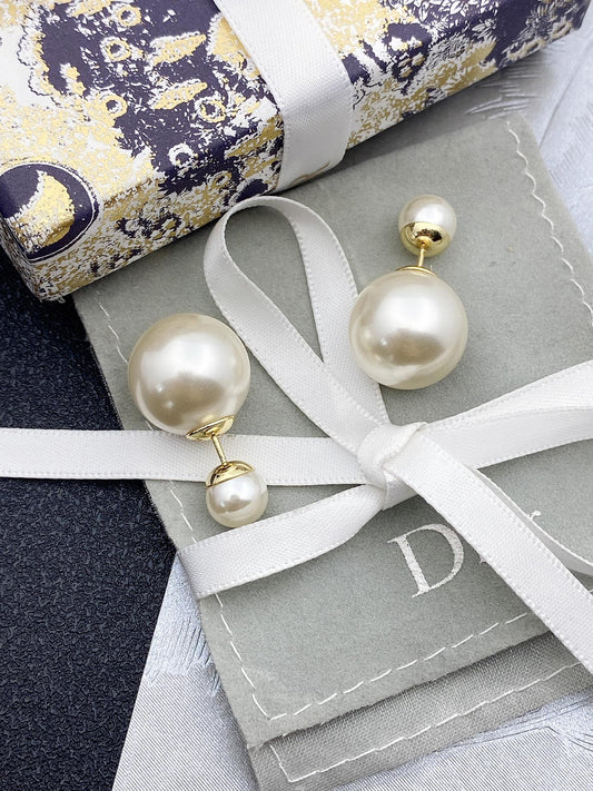 CD New Small and large pearl earrings