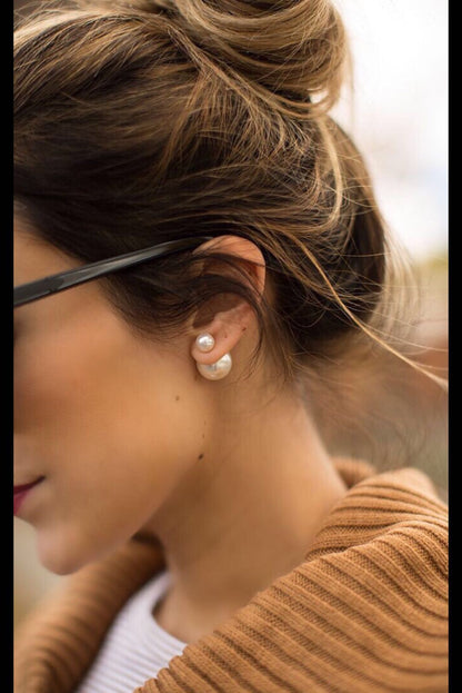 CD New Small and large pearl earrings